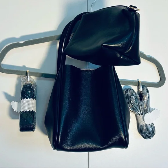 Anthropologie THE HOLLACE TOTE MINI EDITION Classic Black New - Picture 5 of 6